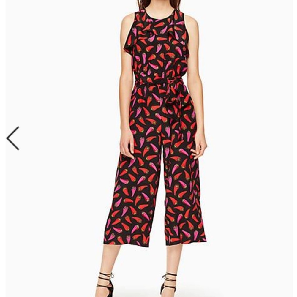 Kate spade HOT PEPPER JUMPSUIT IN BLACK